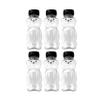 CLEARVIEW CONTAINERS - 12 Ounce Clear Plastic Squeezable Honey Bears with Sealable Flip Top Lids - BPA Free, Hand Wash Only (Black, 6 Pack) view 1