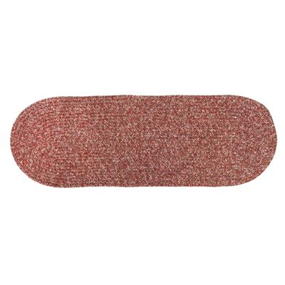 Super Area Rugs Kitchen Runner Rug Farmhouse Living Indoor/Outdoor Reversible Braided Rug - Made in USA - Red Mix 2' X 8' Oval