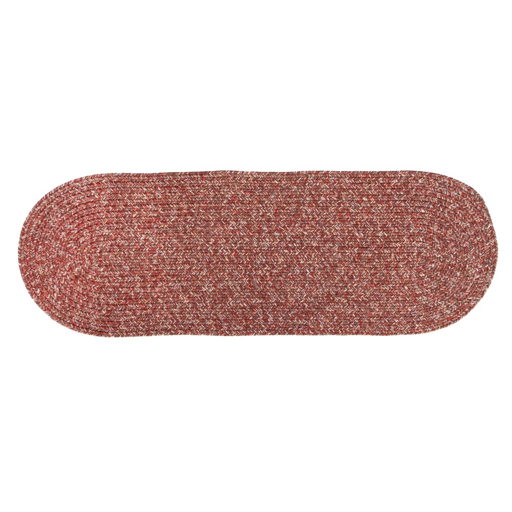Super Area Rugs Kitchen Runner Rug Farmhouse Living Indoor/Outdoor Reversible Braided Rug - Made in USA - Red Mix 2' X 8' Oval