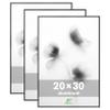 FrameWorks 20x30 Brushed Aluminum Poster Frames  Modern Brushed Metal Design w/Shatterproof Plexiglass, Perfect for Posters, Artwork, Paintings, Wall Displays  Home or Office Decor, Black - 3 Pack view 1