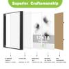 FrameWorks 20x30 Brushed Aluminum Poster Frames  Modern Brushed Metal Design w/Shatterproof Plexiglass, Perfect for Posters, Artwork, Paintings, Wall Displays  Home or Office Decor, Black - 3 Pack view 4
