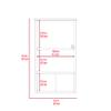 Medicine Cabinet Porto, Two Internal Shelves, Single Door, One Shelf - Light Oak/White view 2