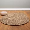 Super Area Rugs Rustic Farmhouse Living Indoor/Outdoor Reversible Braided Rug - Made in USA - Brown Mix 4' Round view 2