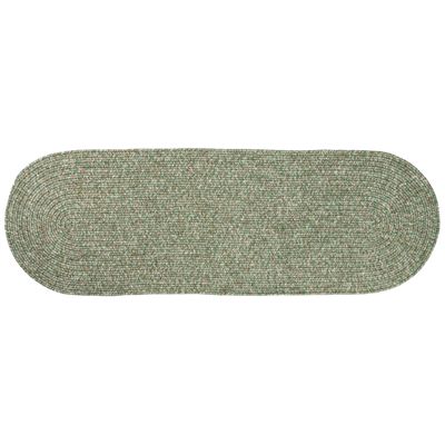 Super Area Rugs Kitchen Runner Rug Farmhouse Living Indoor/Outdoor Reversible Braided Rug - Made in USA - Green Mix 2' X 4' Oval