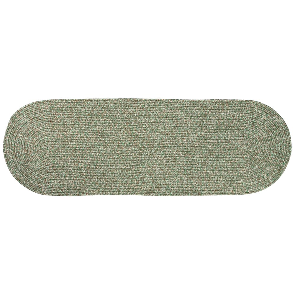 Super Area Rugs Kitchen Runner Rug Farmhouse Living Indoor/Outdoor Reversible Braided Rug - Made in USA - Green Mix 2' X 4' Oval