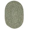 Super Area Rugs Rustic Farmhouse Living Indoor/Outdoor Reversible Braided Rug - Made in USA - Green Mix 8' X 11' Oval view 1