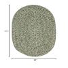 Super Area Rugs Rustic Farmhouse Living Indoor/Outdoor Reversible Braided Rug - Made in USA - Green Mix 8' X 11' Oval view 3