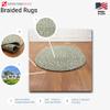 Super Area Rugs Rustic Farmhouse Living Indoor/Outdoor Reversible Braided Rug - Made in USA - Green Mix 8' X 11' Oval view 4