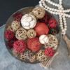 ANDALUCA Decorative Balls Bag Bowl Filler Home Decor (Red Gold) view 4