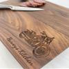 Personalized Cutting Board, Custom Cutting Board, Motorcycle Themed Gift, Biker Gift, Motorcycle Enthusiasts Gift, Biker Memorial Gift, 115 (Cherry, Handle 16" x 10.5") view 3