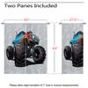 ONINUO Monster Truck Blackout Curtains for Girls Boy Home Decor, Cool 3D Machine Truck Car Racing Game Grommet Thermal Insulated Drapes Darkening Window Curtain for Bedroom Living Room, 55 x 63 Inch view 3