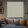 CHICOLOGY Blackout Custom Roller Shades, Cordless Blinds, Window Shades for Home, Roller Window Shades,Window Treatments, Door Blinds, Blackout Shades, Ivory Textured, 31.25" W X 64" H view 3
