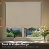 CHICOLOGY Blackout Custom Roller Shades, Cordless Blinds, Window Shades for Home, Roller Window Shades,Window Treatments, Door Blinds, Blackout Shades, Sand Textured (Fringe), 30" W X 64" H view 4