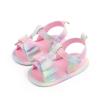 CsgrFagr Infant Girls Single Shoes Bow Tie First Walkers Shoes Toddler Sandals Princess Shoes Toddler Boy Fuzzy Socks (Pink, 5.5 Toddler) view 2