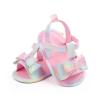CsgrFagr Infant Girls Single Shoes Bow Tie First Walkers Shoes Toddler Sandals Princess Shoes Toddler Boy Fuzzy Socks (Pink, 5.5 Toddler) view 3