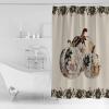 Anzona Thanksgiving Waterproof Shower Curtains Set - Extra Long 72 x 84 Inch, Floral Paint Pumpkin Black Flower Fall Burlap Polyester Fabric Bathroom Curtain, Bathroom Accessories, 1 Panel view 3