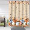 Anzona Thanksgiving Waterproof Shower Curtains Set - Extra Long 72 x 84 Inch, Pumpkin Sunflower Fall Leaves Orange Vintage Polyester Fabric Bathroom Curtain, Bathroom Accessories, 1 Panel view 1