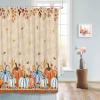 Anzona Thanksgiving Waterproof Shower Curtains Set - Extra Long 72 x 84 Inch, Pumpkin Sunflower Fall Leaves Orange Vintage Polyester Fabric Bathroom Curtain, Bathroom Accessories, 1 Panel view 4