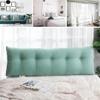 EORNOW Headboard Pillow, Triangular Bedside Cushion/Large Backrest Pillows, Bed/Sofa Triangular Reading Pillow Long Cushions with Removable Cover (Color : Light Beige, Size : 180 * 20 * 50cm) view 4