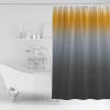 Ombre Shower Curtain for Bathroom 66" x 72" Mustard Yellow and Grey Gradient Shower Curtain with Hooks Polyester Waterproof Home Bathtub Decor view 3