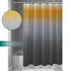 Ombre Shower Curtain for Bathroom 66" x 72" Mustard Yellow and Grey Gradient Shower Curtain with Hooks Polyester Waterproof Home Bathtub Decor view 4