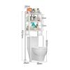 HASMI Toilet Racks That Go Over The Toilet, Bathroom Storage Over The Toilet, Freestanding Toilet Shelf Space Saver Rack Stand for Laundry Room, Balcony view 2