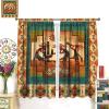 Kokopelli Blackout Curtains, Southwestern Native Window Drapes, Aztec Ethnic Print Pattern Thermal Insulation Window Treatments for Living Room Bedroom Kitchen Office 52x84in view 3
