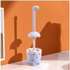 POCHY Creative Toilet Brush Plastic Floor Compact Toilet Cleaner Brush and Stand, Cute Toilet Bowl Brush Animal Toilet Scrubber view 1
