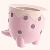 POCHY Creative Toilet Brush Plastic Floor Compact Toilet Cleaner Brush and Stand, Cute Toilet Bowl Brush Animal Toilet Scrubber view 3