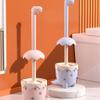 POCHY Creative Toilet Brush Plastic Floor Compact Toilet Cleaner Brush and Stand, Cute Toilet Bowl Brush Animal Toilet Scrubber view 4