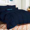 AHJ Beddings California King Size 8 Piece Bed in a Bag - 500GSM Comforter Set with 15 inch Deep Fitted, Flat, Bed Skirt, Pillowcases & Shams, 600 Thread Count, Egyptian Cotton, Navy Blue view 1