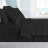 AHJ Beddings Olympic Queen Size 8 Piece Bed in a Bag - 500GSM Comforter Set with 15 inch Deep Fitted, Flat, Bed Skirt, Pillowcases & Shams, 600 Thread Count, Egyptian Cotton, Black view 3
