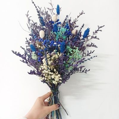 ASMEIR 25cm Dried Natural Lavender Flower Small Bouquets Romantic Dry Bridesmaid Bouquets Wedding Table Home Decoration Photo Props DIY (Color : A003, Size : 3 Bouquet)
