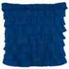 2-PC Ultra Soft Solid Multi Ruffle Pillow sham 500 Thread Count 100% Cotton Fabric (Royal Blue Solid, Square 20'' x 20'') view 1