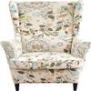 XMAYODS Wing Chair Slipcovers, 2 Piece Stretch Wingback Chair Cover Soft Armchair Covers Furniture Protector Cover with Elastic Bottom for Living Room Bedroom (Color : #43) view 1
