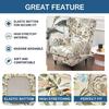 XMAYODS Wing Chair Slipcovers, 2 Piece Stretch Wingback Chair Cover Soft Armchair Covers Furniture Protector Cover with Elastic Bottom for Living Room Bedroom (Color : #43) view 3
