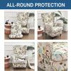 XMAYODS Wing Chair Slipcovers, 2 Piece Stretch Wingback Chair Cover Soft Armchair Covers Furniture Protector Cover with Elastic Bottom for Living Room Bedroom (Color : #43) view 4