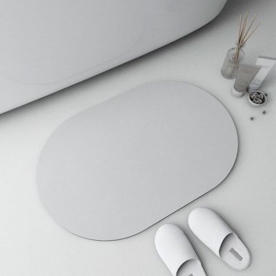 Bathroom Floor mat, Toilet Absorbent mat, Non-Slip mat, Entrance Door Foot mat, Carpet Door mat can be Used for Bathroom, Living Room, Bedroom, Dormitory Two-Piece Pack 40 * 60cm Light Gray