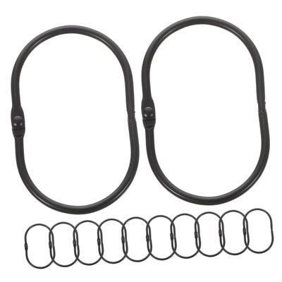 Zerodeko Bathroom Shower Curtain Rings Set of 12 Strong Metal Hooks Rustproof Sturdy and Easy to Use