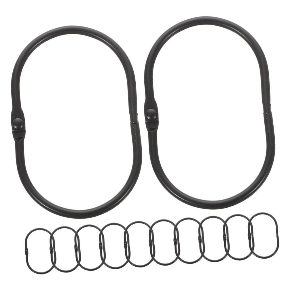 Zerodeko Bathroom Shower Curtain Rings Set of 12 Strong Metal Hooks Rustproof Sturdy and Easy to Use