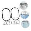 Zerodeko Bathroom Shower Curtain Rings Set of 12 Strong Metal Hooks Rustproof Sturdy and Easy to Use view 2