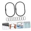 Zerodeko Bathroom Shower Curtain Rings Set of 12 Strong Metal Hooks Rustproof Sturdy and Easy to Use view 3