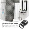 Zerodeko Bathroom Shower Curtain Rings Set of 12 Strong Metal Hooks Rustproof Sturdy and Easy to Use view 4