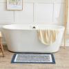 CozeCube Bath mats for Bathroom Non Slip, Fluffy Absorbent Microfiber Bath mat Washable, Aesthetic Bathroom Rugs, Long Navy Blue Bath mat, Navy Blue, 47" x 24" view 3