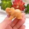AtkitS 1PC Natural Crystal Rose Quartz Elephant Animals Crafts Healing Small Green Gem Carving Decoration Children Teaching Gifts (Color : Topaz) view 1