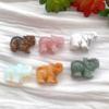 AtkitS 1PC Natural Crystal Rose Quartz Elephant Animals Crafts Healing Small Green Gem Carving Decoration Children Teaching Gifts (Color : Topaz) view 3