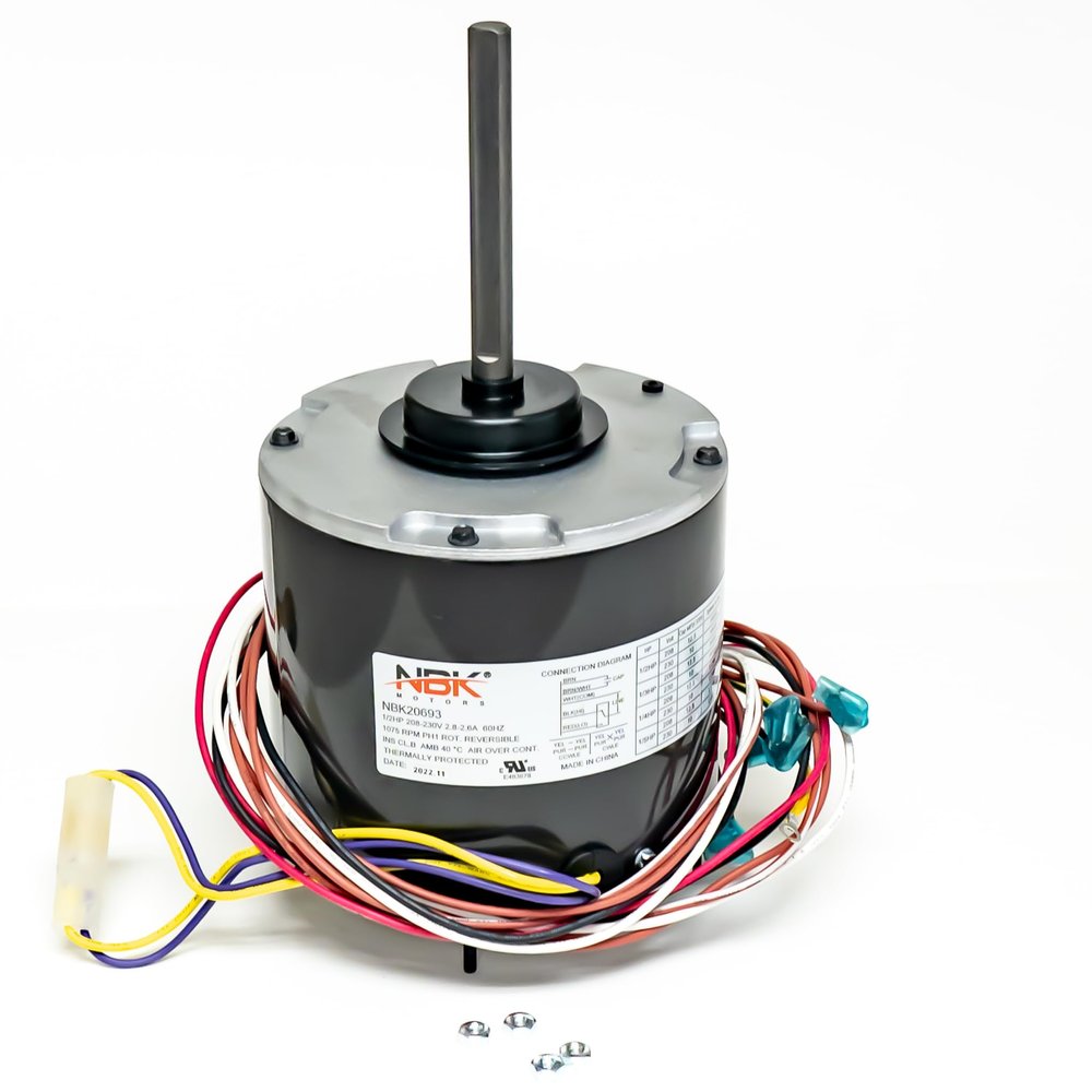 Condenser Motor 208-230V, 1075 RPM, 1/2-1/5 HP