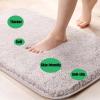 Extra Thick and Absorbent Non-Slip Soft Plush Shaggy Bath Carpet, Machine Wash Dry, Soft Fluffy Water Absorbent Fiber Bathroom Mat 24 x 16 Inches (Coffee) view 3