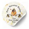 40 Honey jar Labels, Stickers, Tags, Bees raw Natural view 1