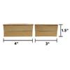 Expo International Value Pack of 12 Rectangular Photo Box-Small Tulle, Natural view 2